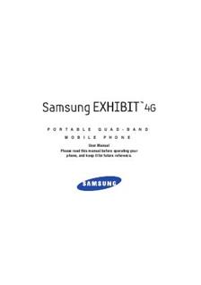 Samsung Galaxy Exhibit manual. Smartphone Instructions.